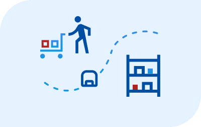 物流フローのイラスト