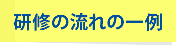 研修の流れの一例